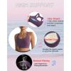 RUNNING GIRL Sports Bras for Women High Support,Racerback High Impact Grey Sports Bra Moulded Cup Workout Bra Push up(Z-purple)