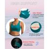 RUNNING GIRL Sports Bras for Women High Support,Racerback High Impact Grey Sports Bra Moulded Cup Workout Bra Push up(Z-storm Teal)