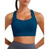 RUNNING GIRL Sports Bras for Women High Support,Racerback Molded Cup Sports Bra with Sewn in Pads Workout Running Bra(A-navy Blue)