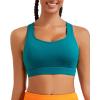 RUNNING GIRL Sports Bras for Women High Support,Racerback Molded Cup Sports Bra with Sewn in Pads Workout Running Bra(A-teal)