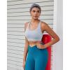 RUNNING GIRL Sports Bras for Women High Support,Racerback Molded Cup Sports Bra with Sewn in Pads Workout Running Bra(B-grey)