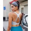 RUNNING GIRL Sports Bras for Women High Support,Racerback Molded Cup Sports Bra with Sewn in Pads Workout Running Bra(B-grey)