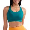 RUNNING GIRL Sports Bras for Women High Support,Racerback Molded Cup Sports Bra with Sewn in Pads Workout Running Bra(B-teal)