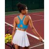 RUNNING GIRL Sports Bras for Women High Support,Racerback Molded Cup Sports Bra with Sewn in Pads(A-brilliant Blue)
