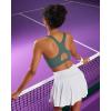 RUNNING GIRL Sports Bras for Women High Support,Racerback Molded Cup Sports Bra with Sewn in Pads(A-dark Green)