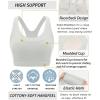 RUNNING GIRL Sports Bras for Women High Support,Racerback Molded Cup Sports Bra with Sewn in Pads(A-grey)