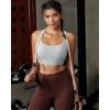 RUNNING GIRL Sports Bras for Women High Support,Racerback Molded Cup Sports Bra with Sewn in Pads(A-ice Grey)