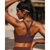 RUNNING GIRL Sports Bras for Women High Support,Racerback Molded Cup Sports Bra with Sewn in Pads(A-taupe)