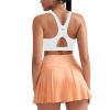 RUNNING GIRL Sports Bras for Women High Support,Racerback Molded Cup Sports Bra with Sewn in Pads(A-white)