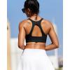 RUNNING GIRL Sports Bras for Women High Support,Racerback Molded Cup Sports Bra with Sewn in Pads(B-black)