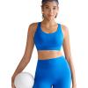 RUNNING GIRL Sports Bras for Women High Support,Racerback Molded Cup Sports Bra with Sewn in Pads(B-blue)
