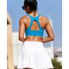 RUNNING GIRL Sports Bras for Women High Support,Racerback Molded Cup Sports Bra with Sewn in Pads(B-brilliant Blue)