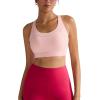 RUNNING GIRL Sports Bras for Women High Support,Racerback Molded Cup Sports Bra with Sewn in Pads(B-pink)