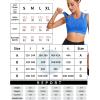 RUNNING GIRL Sports Bras for Women High Support,Seamless Ribbed Longline High Neck Sports Bra Racerback Padded Crop Top Yoga(A-bright Blue)