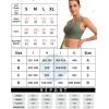 RUNNING GIRL Sports Bras for Women High Support,Seamless Ribbed Longline High Neck Sports Bra Racerback Padded Crop Top Yoga(A-dark Green)
