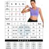 RUNNING GIRL Sports Bras for Women High Support,Seamless Ribbed Longline High Neck Sports Bra Racerback Padded Crop Top Yoga(A-purple)