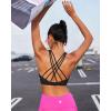 RUNNING GIRL Sports Bras for Women Medium Support, Criss-Cross Strappy Sports Bra Workout Yoga Bra with Removable Cups(Black)