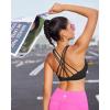 RUNNING GIRL Sports Bras for Women Medium Support, Criss-Cross Strappy Sports Bra Workout Yoga Bra with Removable Cups(Black)
