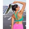 RUNNING GIRL Sports Bras for Women Medium Support, Criss-Cross Strappy Sports Bra Workout Yoga Bra with Removable Cups(Green)