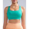 RUNNING GIRL Sports Bras for Women Medium Support, Criss-Cross Strappy Sports Bra Workout Yoga Bra with Removable Cups(Green)