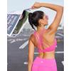 RUNNING GIRL Sports Bras for Women Medium Support, Criss-Cross Strappy Sports Bra Workout Yoga Bra with Removable Cups(Hot Pink)