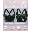 RUNNING GIRL Sports Bras for Women, Molded Cup High Impact Sports Bra Workout Bras for Women High Support Racerback(A-black)