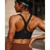 RUNNING GIRL Sports Bras for Women, Molded Cup High Impact Sports Bra Workout Bras for Women High Support Racerback(A-black)
