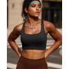 RUNNING GIRL Sports Bras for Women, Molded Cup High Impact Sports Bra Workout Bras for Women High Support Racerback(A-black)