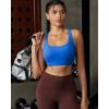 RUNNING GIRL Sports Bras for Women, Molded Cup High Impact Sports Bra Workout Bras for Women High Support Racerback(A-cerulean Blue)