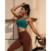RUNNING GIRL Sports Bras for Women, Molded Cup High Impact Sports Bra Workout Bras for Women High Support Racerback(A-storm Teal)