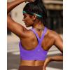 RUNNING GIRL Sports Bras for Women, Molded Cup High Impact Sports Bra Workout Bras for Women High Support Racerback(A-violet)