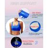 RUNNING GIRL Sports Bras for Women, Molded Cup High Impact Sports Bra Workout Bras for Women High Support Racerback(B-cerulean Blue)