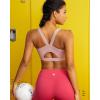 RUNNING GIRL Sports Bras for Women, Molded Cup High Impact Sports Bra Workout Bras for Women High Support Racerback(B-flush Pink)