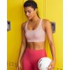RUNNING GIRL Sports Bras for Women, Molded Cup High Impact Sports Bra Workout Bras for Women High Support Racerback(B-flush Pink)