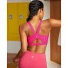 RUNNING GIRL Sports Bras for Women, Molded Cup High Impact Sports Bra Workout Bras for Women High Support Racerback(B-hot Pink)