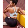 RUNNING GIRL Sports Bras for Women, Molded Cup High Impact Sports Bra Workout Bras for Women High Support Racerback(B-icy Grey)