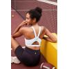 RUNNING GIRL Sports Bras for Women, Molded Cup High Impact Sports Bra Workout Bras for Women High Support Racerback(B-white)