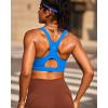 RUNNING GIRL Sports Bras for Women, Molded Cup High Impact Sports Bra Workout Bras for Women High Support Racerback(D-bright Blue)