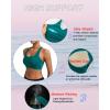 RUNNING GIRL Sports Bras for Women, Molded Cup High Impact Sports Bra Workout Bras for Women High Support Racerback(D-storm Teal)