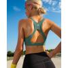 RUNNING GIRL Sports Bras for Women, Molded Cup High Impact Sports Bra Workout Bras for Women High Support Racerback(G-ash Green)