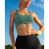 RUNNING GIRL Sports Bras for Women, Molded Cup High Impact Sports Bra Workout Bras for Women High Support Racerback(G-ash Green)