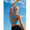 RUNNING GIRL Sports Bras for Women, Molded Cup High Impact Sports Bra Workout Bras for Women High Support Racerback(G-bright Blue)