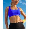 RUNNING GIRL Sports Bras for Women, Molded Cup High Impact Sports Bra Workout Bras for Women High Support Racerback(G-cerulean Blue)