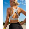RUNNING GIRL Sports Bras for Women, Molded Cup High Impact Sports Bra Workout Bras for Women High Support Racerback(G-icy Grey)