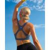 RUNNING GIRL Sports Bras for Women, Molded Cup High Impact Sports Bra Workout Bras for Women High Support Racerback(G-navy Blue)