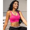 RUNNING GIRL Sports Bras for Women Pack Criss Cross Back Sexy Strappy Sports Bra Seamless Padded Yoga Bra with Removable Cups(3040 Hot Pink)