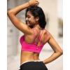 RUNNING GIRL Sports Bras for Women Pack Criss Cross Back Sexy Strappy Sports Bra Seamless Padded Yoga Bra with Removable Cups(3040 Hot Pink)