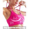 RUNNING GIRL Sports Bras for Women Pack Criss Cross Back Sexy Strappy Sports Bra Seamless Padded Yoga Bra with Removable Cups(3pack Black/Pink/White)