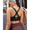 RUNNING GIRL Sports Bras for Women,Criss Cross Back Running Bra Molded Cup Sports Bras with Sewn in Pads(Black)