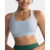 RUNNING GIRL Sports Bras for Women,High Impact Criss Cross Back Molded Cup Running Bra with Sewn in Pads(Grey)
